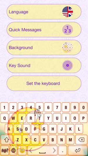 可愛的卡通 彩色 鍵盤 主題 表情符號 和 佈局(圖2)-速報App