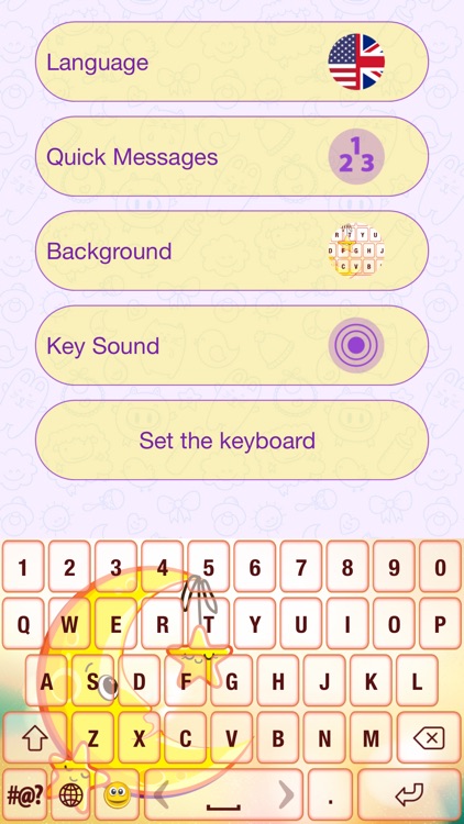 Cute Cartoon Color Keyboard Themes Emoji & Layout