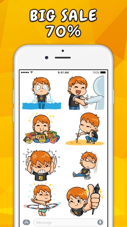 Crazy Boy Stickers screenshot-3