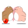 Animated Couple Of Fat Bears Love Stickers