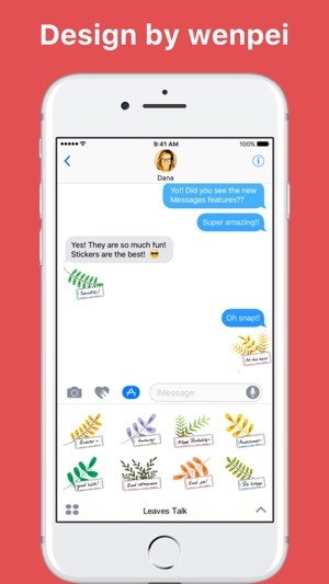 Leaves Talk贴纸，设计：wenpei(圖1)-速報App
