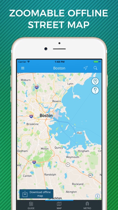 Boston Travel Guide with Offline Street Map screenshot 3
