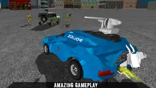 Captura de Pantalla 5 Futurista robot simulador coche policía 3D iphone