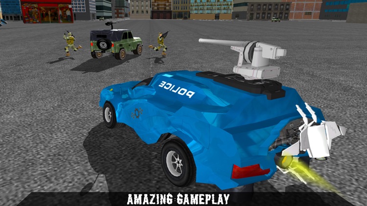 Flying Hero Robot: City Police Super Car Simulator screenshot-4