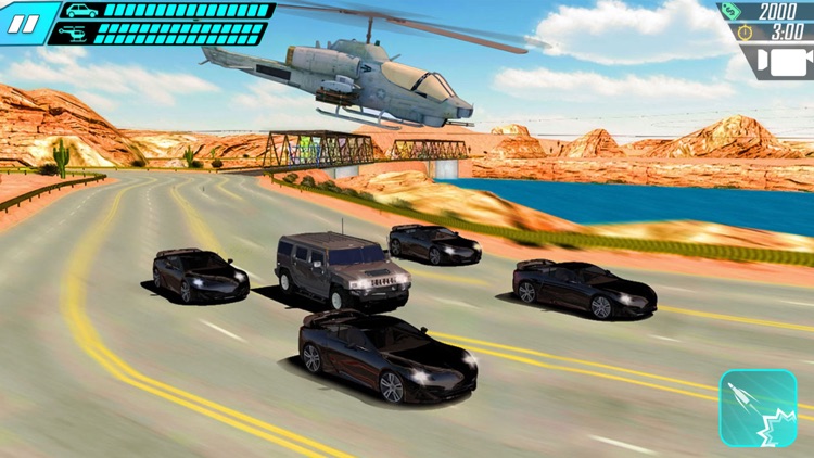 Police Helicopter Mafia Chase War - Gunship Battle screenshot-3