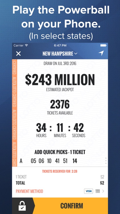 AutoLotto: Powerball, MegaMillions Lottery Tickets screenshot-0