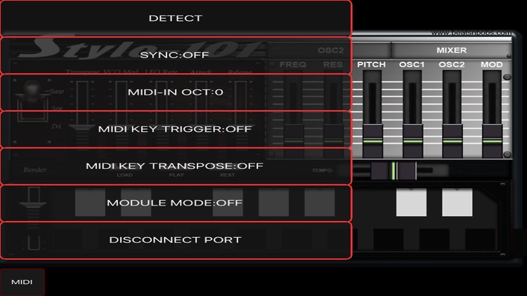 Stylo-101 (Stylophone+SH-101) bass synth with MIDI