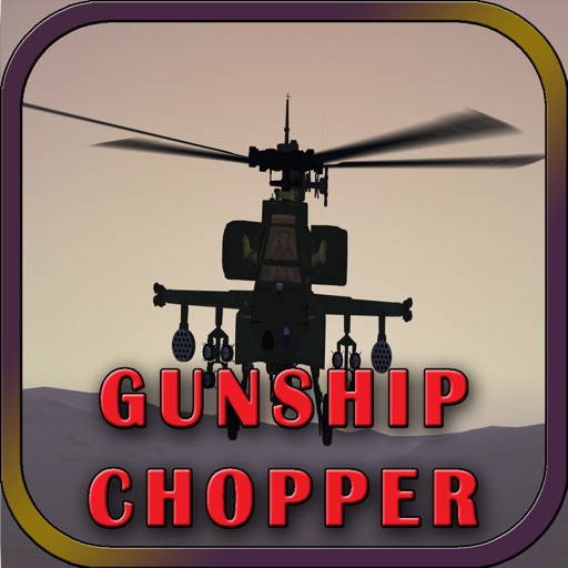 Gunship Chopper in Snowy Mountains Simulation