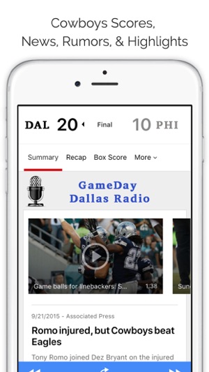 Dallas GameDay Radio for Cowboys Mavericks Rangers(圖4)-速報App