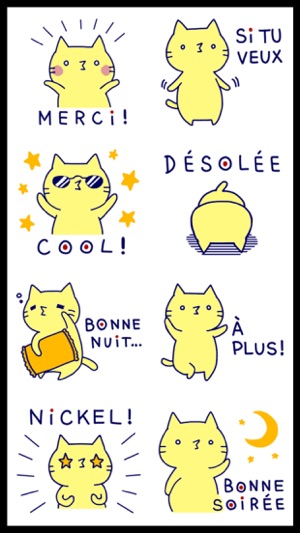 French Cat 2 Stickers