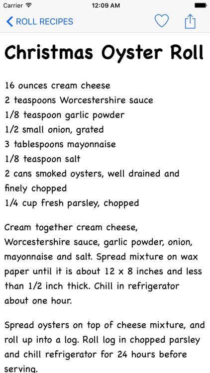 Roll Recipes