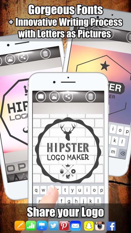Hipster Logo Maker - Logo Maker & Logo Creator B&W screenshot-4