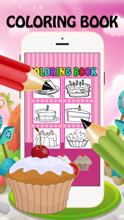 Valentine Cup Cake Bakery Coloring Book For Kids