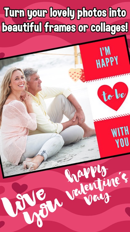 Valentine's Day Collage Frames! Love Photo Editor screenshot-3