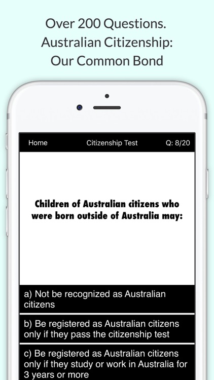 Australian Citizenship Test 2017 Practice Question