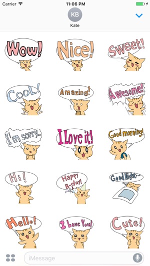 Gilbert The Pretty Cat Stickers