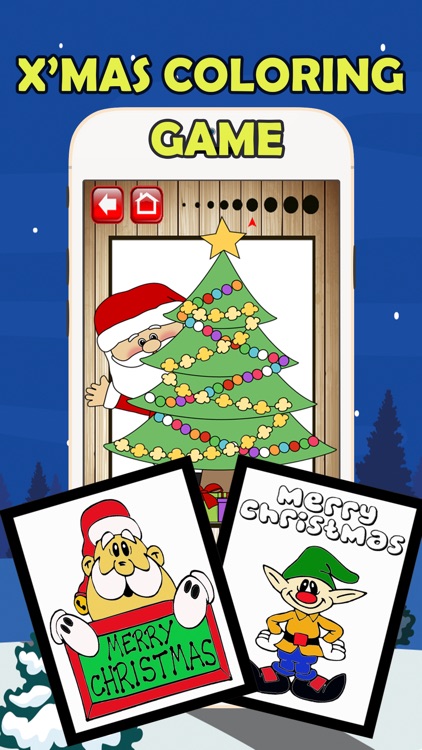 Color Santa Claus: Xmas Kids Coloring Book Pages screenshot-3