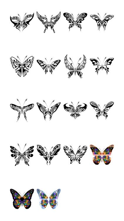 Abstract Butterflies Sticker Pack