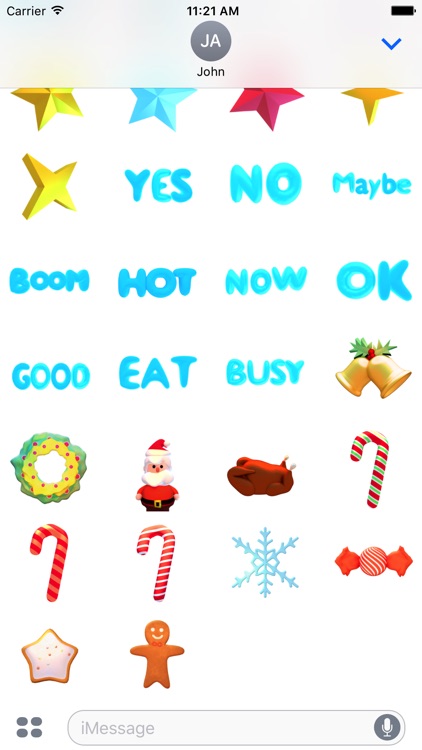 Snowman! Cute 3D Emoji Stickers for iMessage screenshot-3