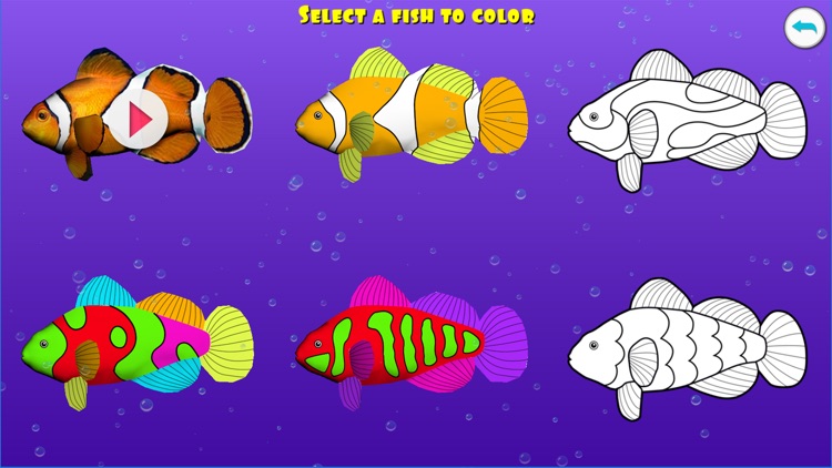 3D Coloring App. Dancing Fishes screenshot-3