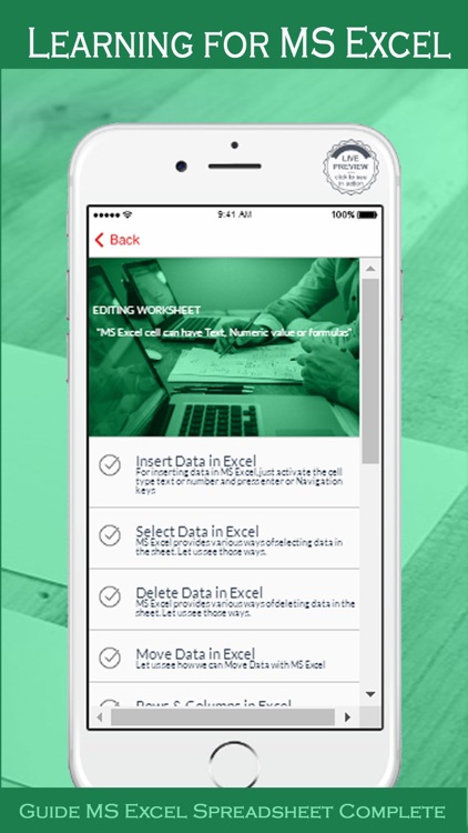 Learning for MS Excel Spreadsheet Complete screenshot-4