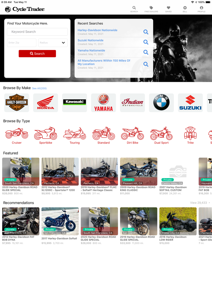 CycleTrader Shop Motorcycles
