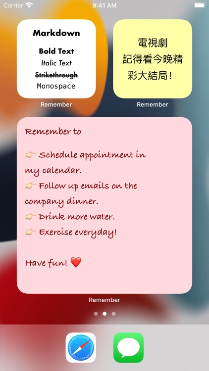 Remember: Stickies Widget