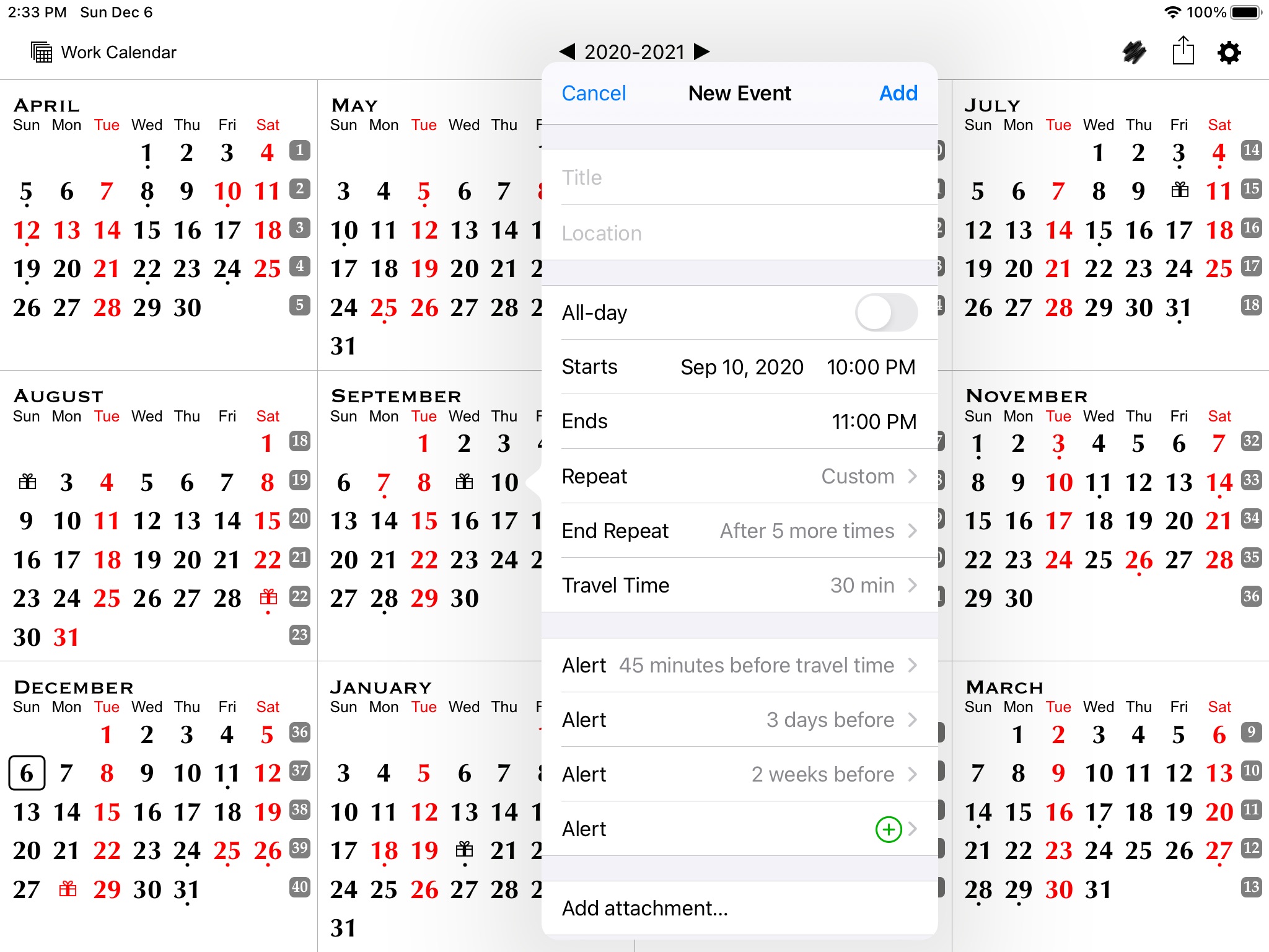 All-in-One Year Calendar Pro screenshot 4