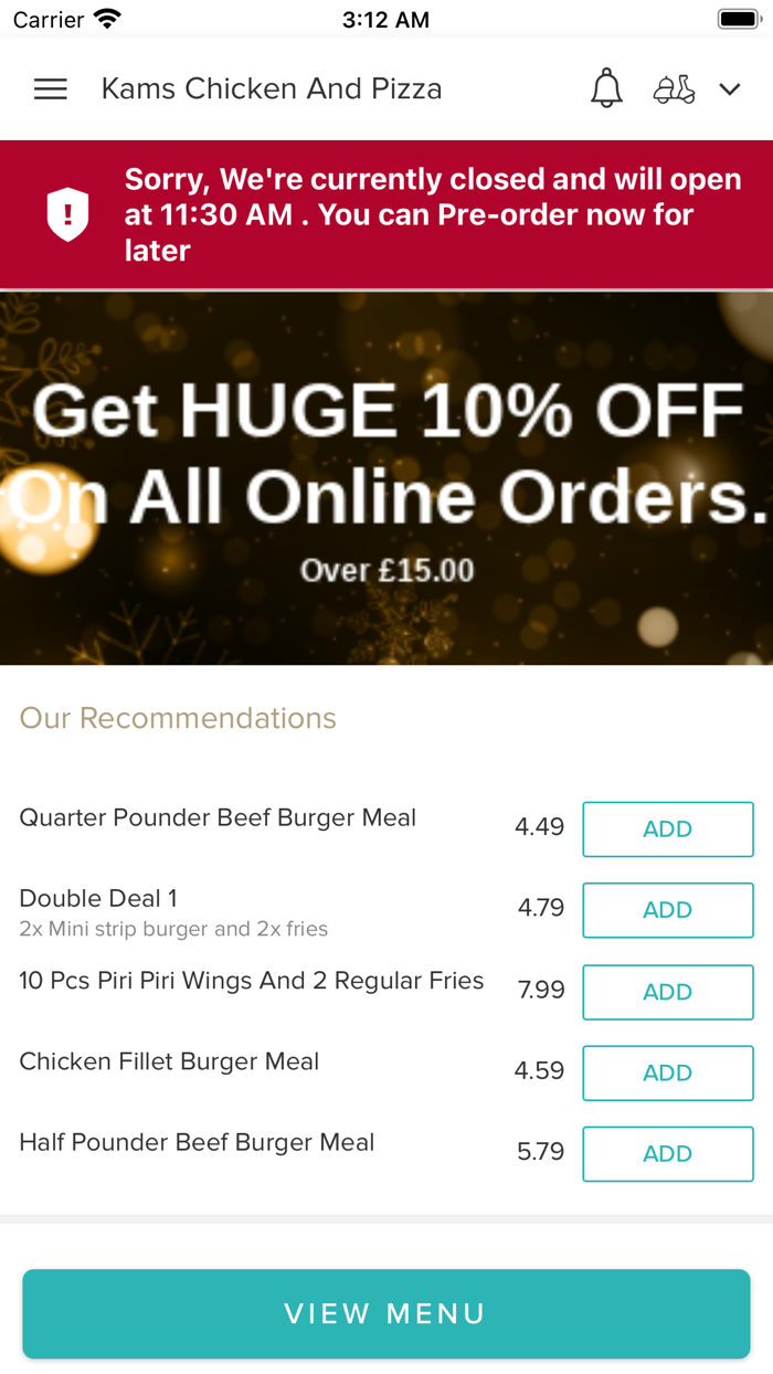 Kams Chicken And Pizza