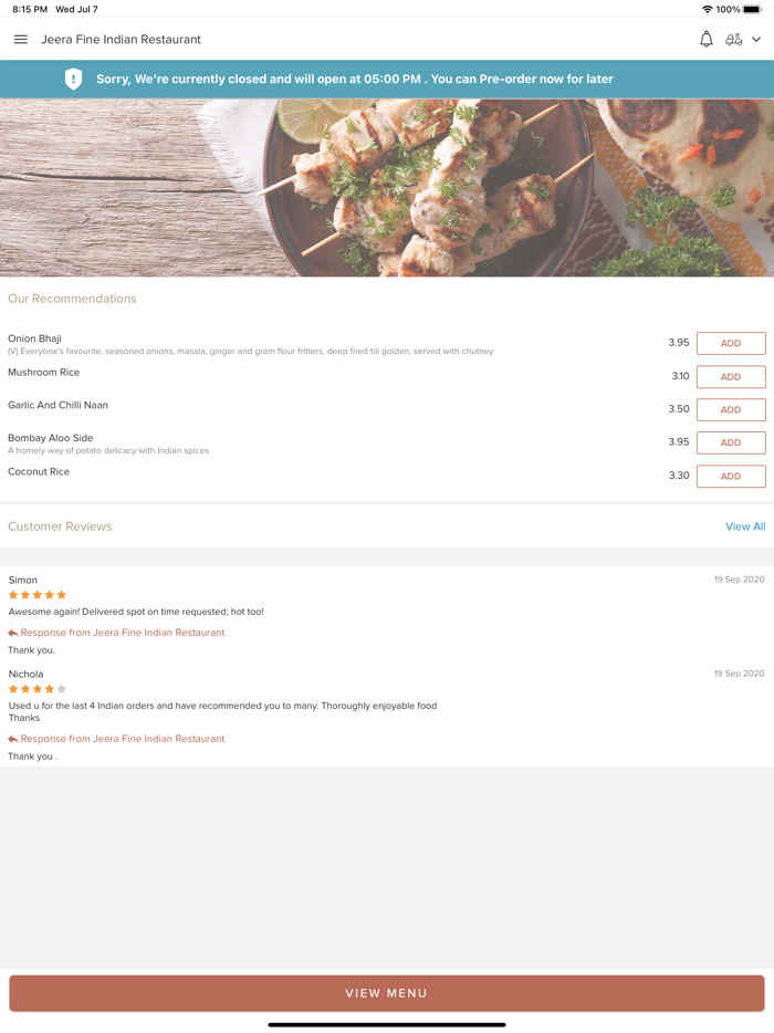 Jeera Fine Indian Restaurant