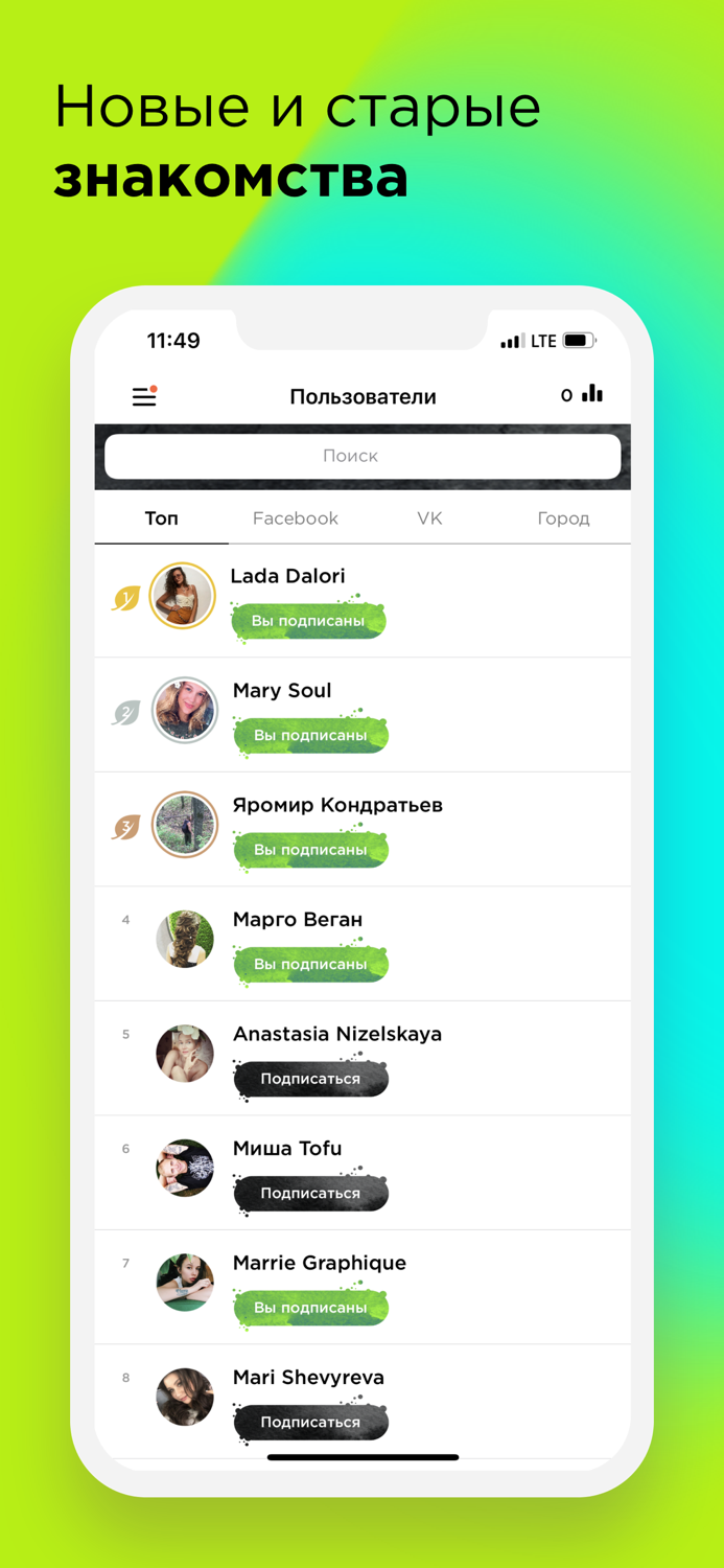 Veggiego — Социальная сеть