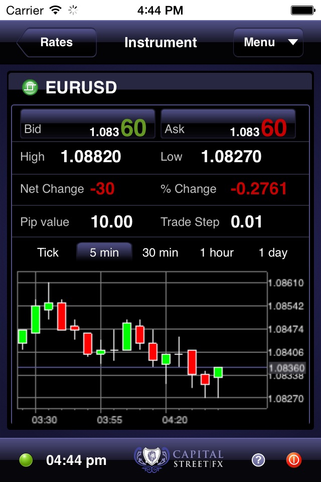 Capital Street Mobile ActForex screenshot 3