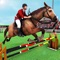 Icon Mounted Horse Riding Show Jump