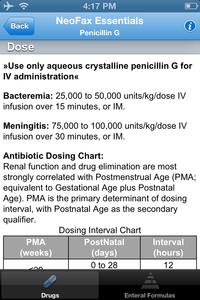 Micromedex NeoFax Reference screenshot 3