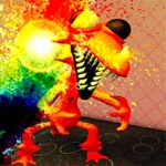 rainbow oranges scary lizard
