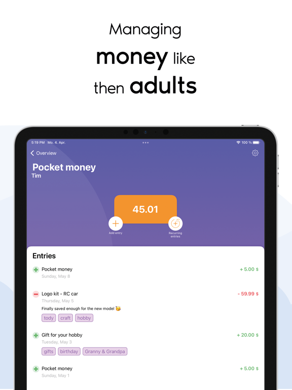 Pockey - Pocket Money Manager screenshot 3