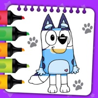 Bluey Coloring Book Glitter