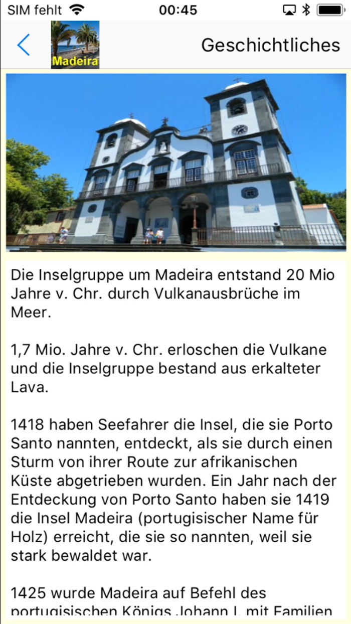 Madeira App für den Urlaub