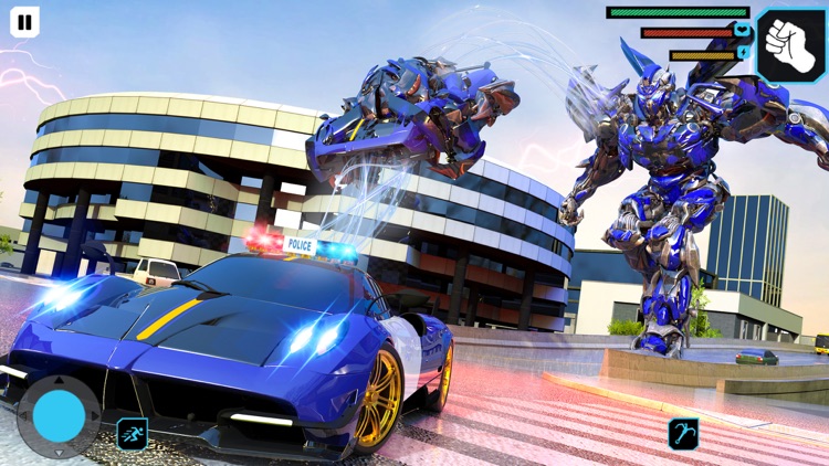 Police Robot War Car Games 3D