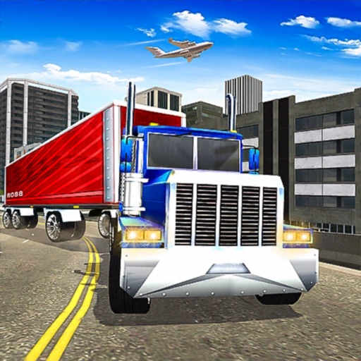 3D Cargo Truck Driving Icon
