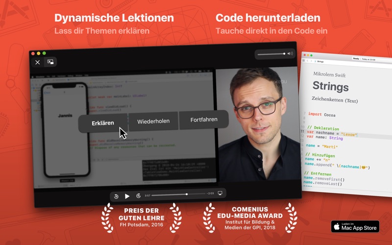 Mikrolern für Swift Screenshots