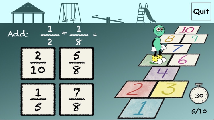 Hopscotch - Adding Fractions screenshot-3