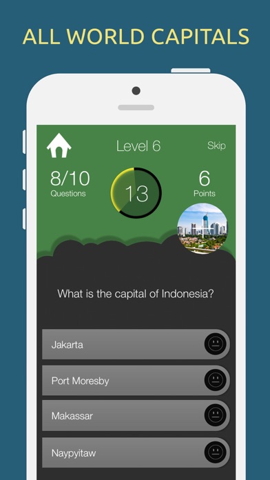 World Capitals Quiz Test Game screenshot 2