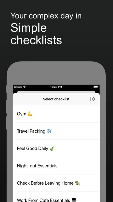 ForgetNot -Reusable checklists