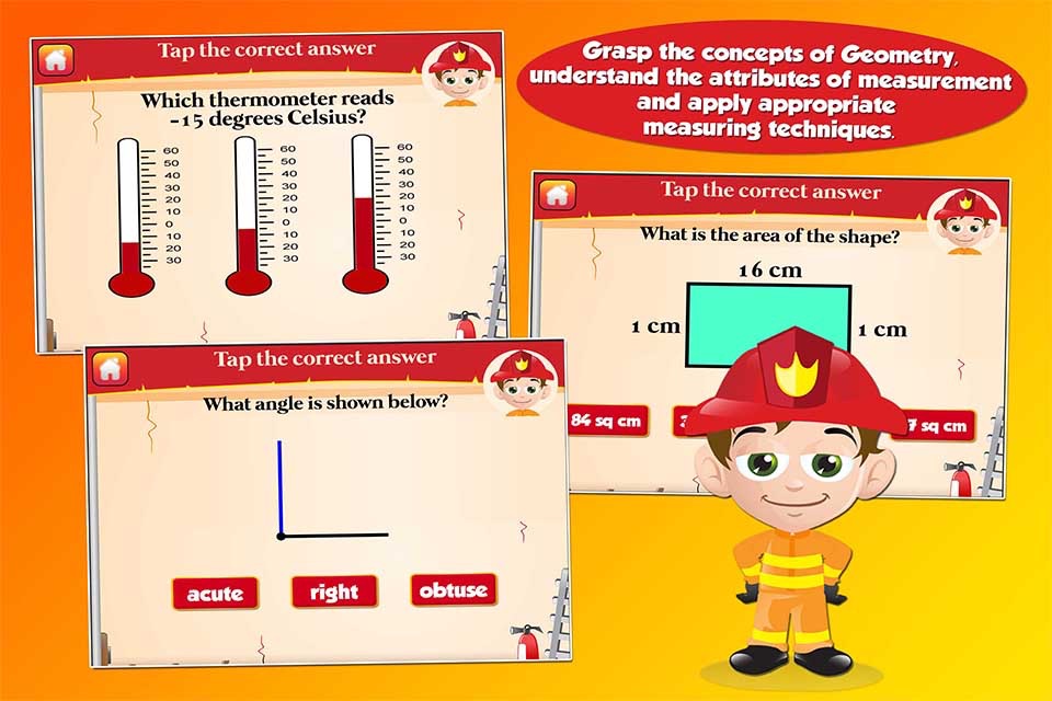 Fireman Grade 3 Learning Games screenshot 3