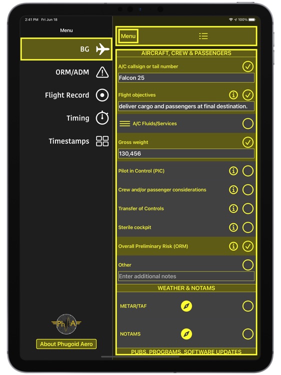 PhA Pilot Plan Brief Fly Guide