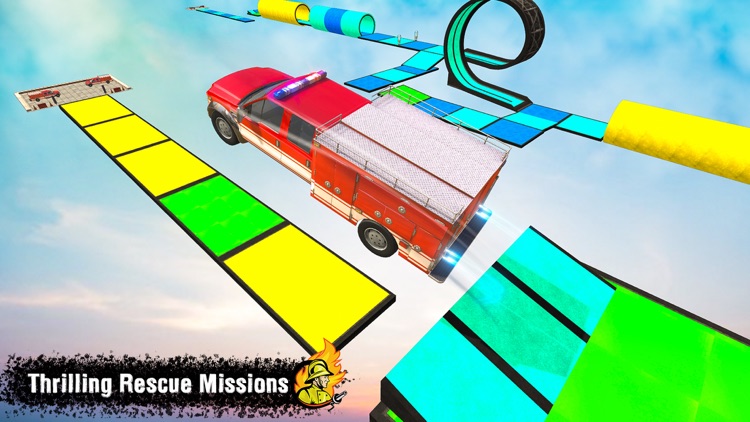 Fire Truck Stunt Racing Games screenshot-3