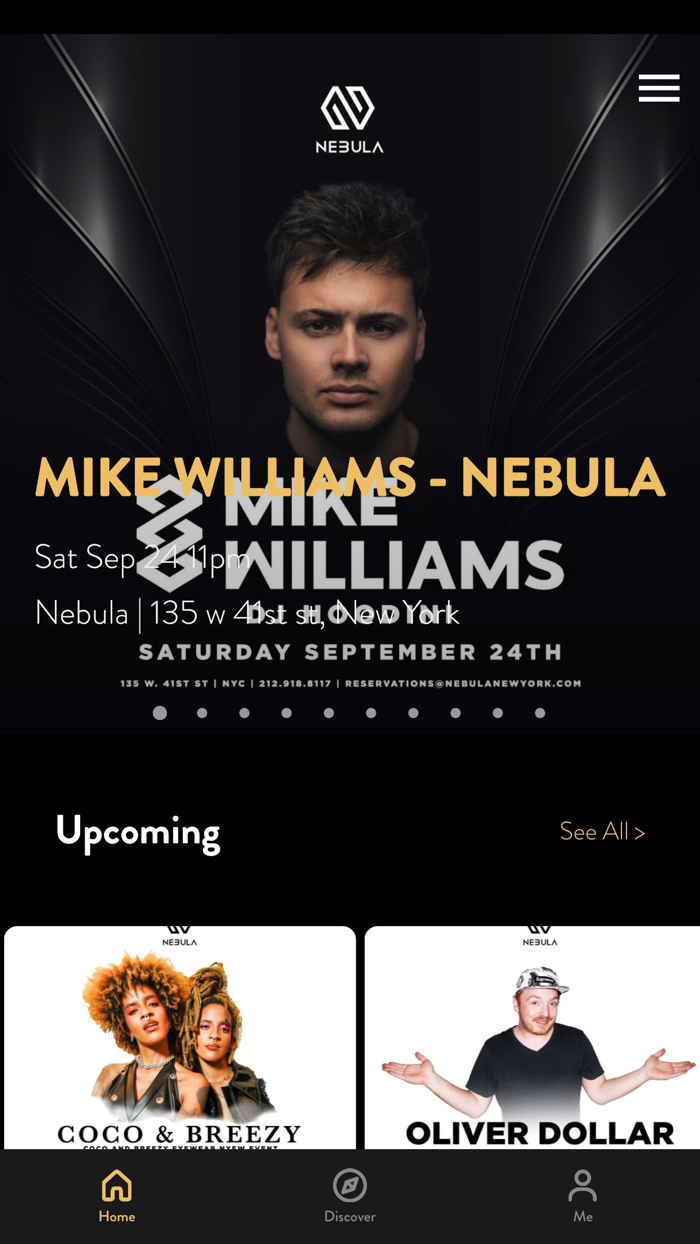 Fare App - Events from NYC