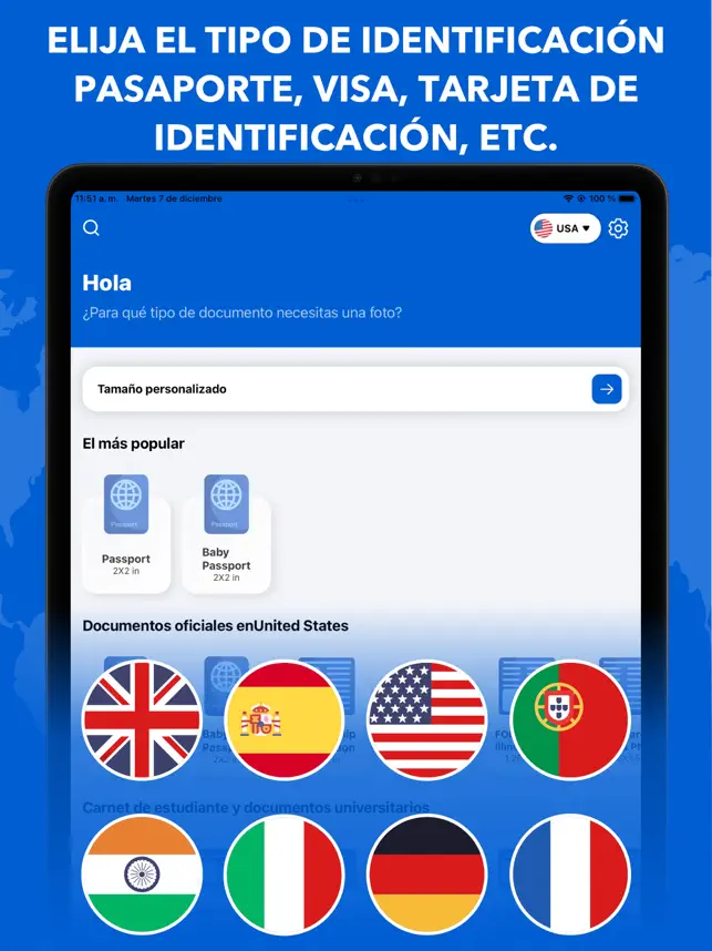 Screenshot 4 Fotos de pasaporte y ID iphone