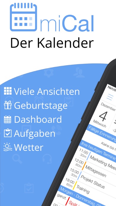 miCal - der Kalender für PC - Windows 7/10/11 (Deutsch) - Download kostenlos